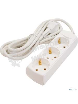 Удлинитель 3х3 м с заземл. 10А 250В У03 GENERICA 2P+PE 3х1 кв.мм IEK WYP10-10-03-03-Z-G