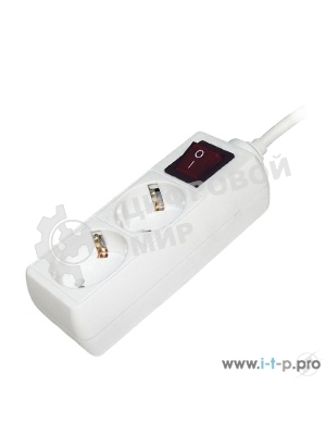 Удлинитель 2х5 м с заземл. 16А IP20 У02К с выкл. 2P+PE ИЭК WYP10-16-02-05-ZK-N