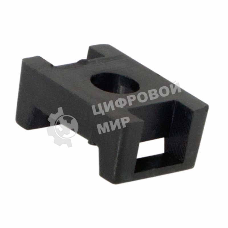 Площадка для крепления стяжки Rexant (ПС-2) 22x16 мм, черная, упаковка 10 шт.