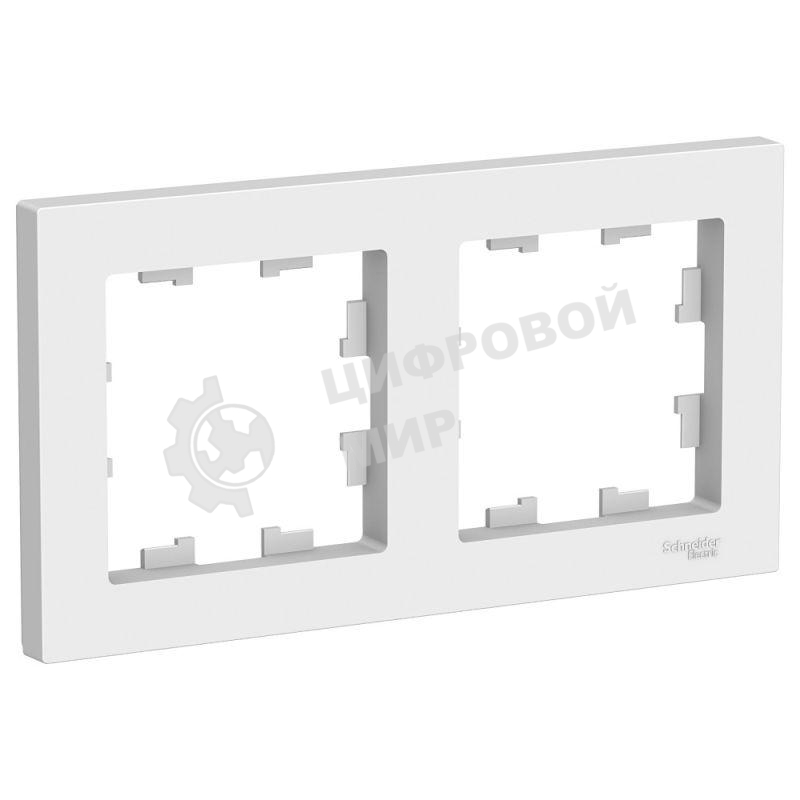 Рамка Schneider-electric AtlasDesign 2-постовая, универсальная, белый