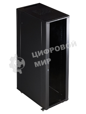Шкаф коммутационный Lanmaster (TWT-CBB-42U-6X10-P1) 42U 600x1000 мм пер. дв. перфор. задн. дв. перфор. 2-хст. 2 бок. пан. 800 кг черный IP20