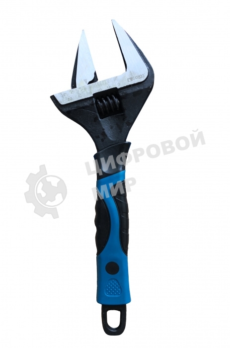 Ключ СОЮЗ 1045-27-300С разводной 300мм, УСИЛЕННЫЕ ТОНКИЕ ГУБКИ, обрезиненная рукоятка