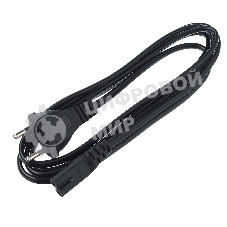 Кабель питания GoPower евровилка-C7 (2-pin) 1.8м ПВХ 0.75мм черный (1/300)