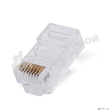 Коннектор RJ-45, Filum FL-NA-PLUG5E-2 5E кат., 8p8c, 6 мкм, универсальный, для одножильного и многожильного кабеля, уп/10 шт