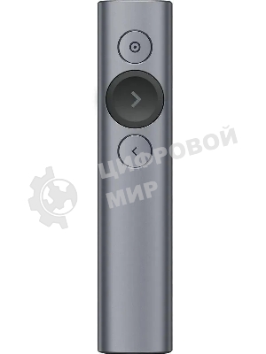 Презентер Logitech Spotlight Slate (серый, Bluetooth/2.4 GHz, перезаряжаемая литий-полимерная батарея 85мА·ч, 3D-акселерометр, гироскоп, кабель для зарядки, чехол) (арт. 910-004867, M/N: R-R0011/C-U0016)