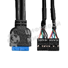 Планка USB на переднюю панель ExeGate U3H-627S, 3,5