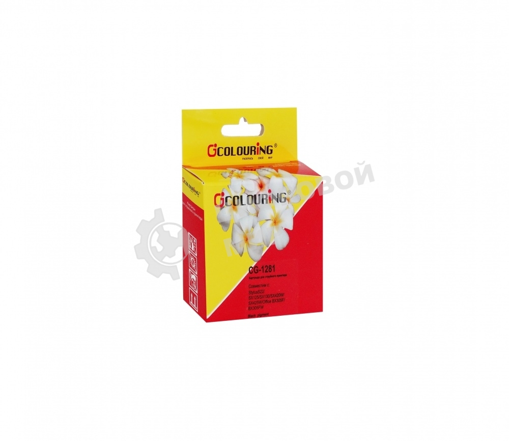Картридж струйный Colouring CG-1281 Black пигмент для Epson S22/SX125/SX130/SX420W/SX425W/Office BX305F/BX305FW