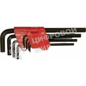 Набор ключей Matrix имбусовых hex 1.5–10мм crv 9 шт, удлиненные