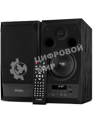 Акустическая система 2.0 SVEN MC-10, чёрный, мощность 2x25Вт (RMS), FM-тюнер, USB/microSD, дисплей, пульт ДУ, Bluetooth SVEN MC-10, чёрный, акустическая система 2.0, мощность 2x25Вт (RMS), FM-тюнер, USB/microSD, дисплей, пульт ДУ, Bluetooth