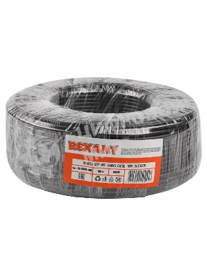 Кабель UTP Rexant 4PR 24AWG, CU (медь), cat.5e, 100 МГц, PE, черный, OUTDOOR, бухта 100 м
