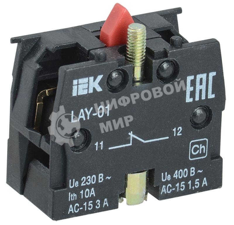 Блок контактный 1р для LAY5 IEK BDK11
