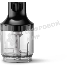 Блендер погружной Philips HR2543/90, 700 Вт, 1 скорость, турбо режим, стакан для взбивания, венчик, измельчитель, черный