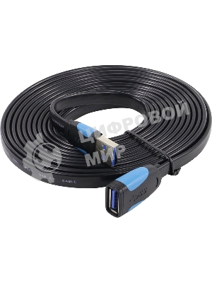 Кабель-удлинитель Vention USB 3.0 AM/AF - 3 м плоский VAS-A13-B300