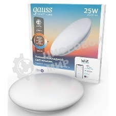 Светильник GaussSmartHome наст-потол 25W2000lm2700-6500К198-264V IP20 400x70мм изм.цвет.тем.+дим LED1/5