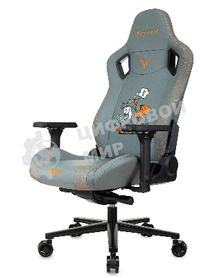 Кресло игровое Knight Craft Dragon серый эко.кожа крестов. металл