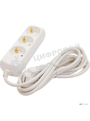 Удлинитель 3х3 м с заземл. 10А 250В У03 GENERICA 2P+PE 3х1 кв.мм IEK WYP10-10-03-03-Z-G