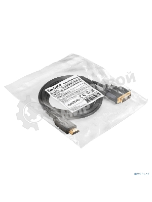 Кабель HDMI-DVI-D ExeGate EX-CC-HDMIM-DVI2M-2.0 (19M/(24+1)M, dual link, 2м, позолоченные контакты)