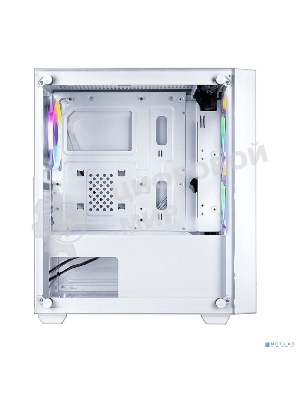 Корпус Ginzzu CL640 mATX FAN 4*12FRGb передняя панель Сетка Белый