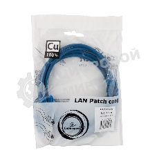 Патч-корд медный UTP Cablexpert PP10-1.5M/B cat.5e, 1.5м, литой, многожильный, синий
