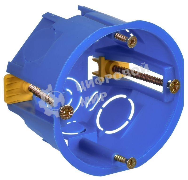 Коробка установочная С3 d68х45 для полых стен (с саморезами и пластик. лапками) IEK UKG10-068-045-000-P-UO