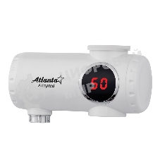 Водонагреватель Atlanta, ATH-7425 белый, проточный 2000Вт, Мгновенный нагрев потока в диапазоне 30-85 °C, Автоматическое гидравлическое управление, Защита от сухого включения ТЭНа, Работает в водопроводных сетях с давлением от 0,05 до 0,5 МPa, защита от перегрева.