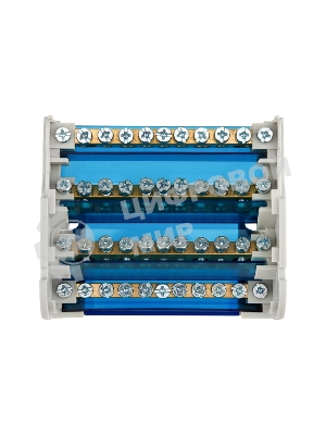 Шина на DIN-рейку в корпусе (кросс-модуль) Rexant 4х11