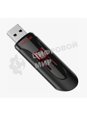 Флешка USB SanDisk CZ600 Cruzer Glide (SDCZ600-016G-G35), 16Gb, USB 3.0, R/W 100/30, черный/красный