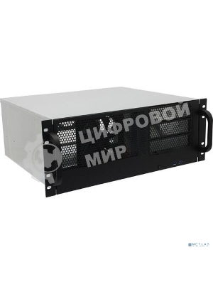 Корпус 4U server case Procase RM438-B-0 3x5.25+8HDD,черный,без блока питания,глубина 380мм, MB ATX 12