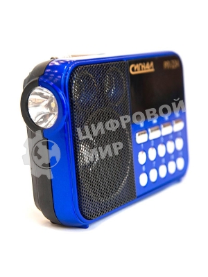 Радиоприемник Сигнал РП-224, бат. 3*АА (не в компл.), 220V, акб 400мА/ч, USB, SD, дисплей, фонарик