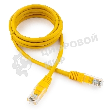 Патч-корд медный UTP Cablexpert PP10-1.5M/Y кат.5e, 1.5м, литой, многожильный, желтый