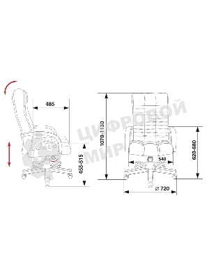 Кресло Бюрократ KB-10/WALNUT черный, экокожа