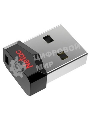 Флешка USB Netac UM81 (NT03UM81N-004G-20BK), 4Gb, USB 2.0, R/W 30/10, черный/красный