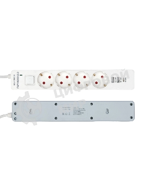 Сетевой фильтр Гарнизон EPS-OP-4-CU2-W-2 2.0 Мультипорт 4 р, 10А, 1xType-C PD, 2 х USB QC, 4 м, ур.защиты 4+, белый, пак (21449)