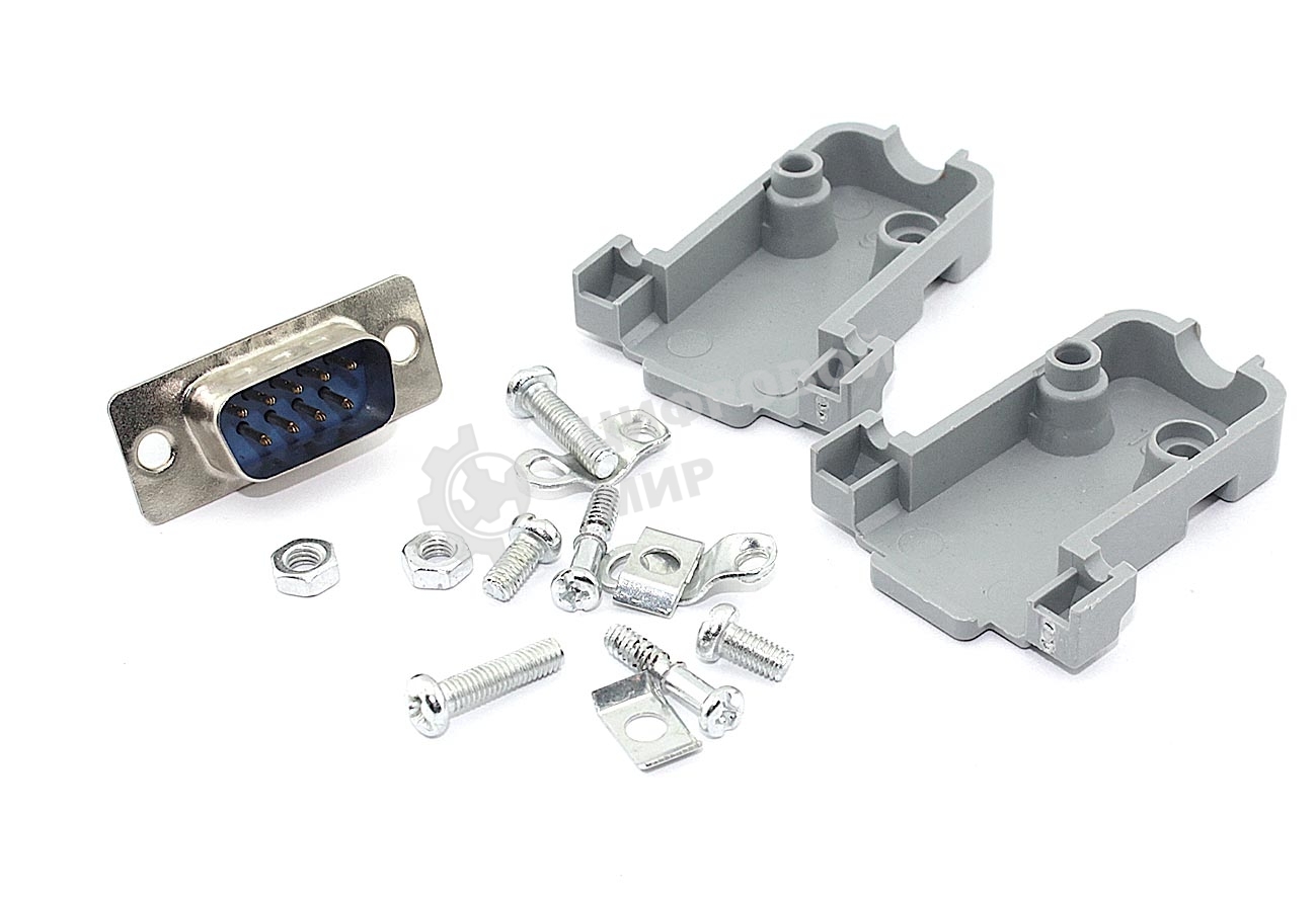 Сборный штекер RS232 DB9 папа