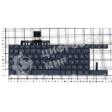 Клавиатура для ноутбука Asus ZenBook Duo UX481 черная с подсветкой