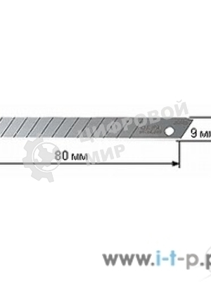 Штукатурно -малярный инструмент Лезвия OLFA (OL-AB-50S) сегментированные из нержавеющей стали, 9х80х0,38мм, 13 сегментов, 50шт