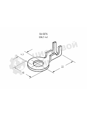Наконечник кольцевой Rexant, ø4.3 мм, 0.5-0.8 мм² (НК 4-0,5-0,8)