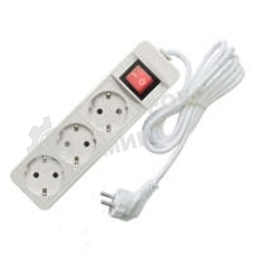 Удлинитель 3х1.5 м с заземл. 16А IP20 3.5 кВт с выкл. Союз 481S-8301