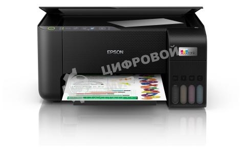 МФУ струйное Epson L3250 (C11CJ67412/C11CJ67418/C11CJ67405/C11CJ67408/C11CJ67503/C11CJ67508/C11CJ67523), A4, цветное, печ. до 33 стр/мин. (ч/б) до 15 стр/мин. (цвет), скан. до 11 стр/мин. (ч/б) 28 стр/мин. (цвет), 1440 x 5760 dpi (печать) 1200x2400dpi (скан.), USB, Wi-Fi
