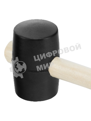 Киянка резиновая Sparta 340 г, черная резина, деревянная рукоятка