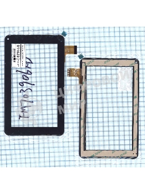 Сенсорное стекло (тачскрин) FM703906KD, черное
