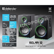 Акустическая 2.0 система Defender Solar 12 12 Вт, подсветка, BT, 230В