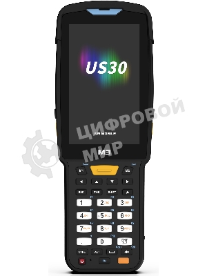 Терминал сбора данных M3 Mobile US300D-T2CWRE-HF Android 13.0 GMS, WVGA, Wi-Fi 6, SE4770 2D Imager Scanner(Straight Shooter/0° Scan), 16MP Rear Camera, BT5.3, NFC(HF), 4G/64G, 30 Keypad, 6700mAh Battery, Hand Strap, Bullet Proof Film