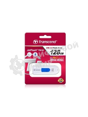 Флешка USB Transcend Jetflash 790 (TS128GJF790W), 128Gb, USB 3.0, R/W 90/40, белый