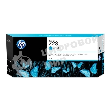 Картридж струйный HP F9K17A (HP 728) для DesignJet T730, T830. Голубой. 300 мл.