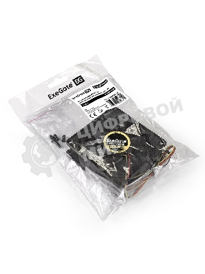 Вентилятор для корпуса ExeGate ExtraPower EP08025B3P черный, 80 мм, 2900 об/мин, 29.5 дБ, 3 pin