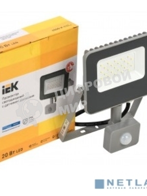 Прожектор IEK LPDO702-20-K03 СДО 07-20Д светодиодный серый с ДД IP44 IEK