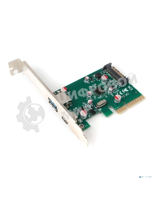 Контроллер USB Gembird SPCR-02, в PCI, порты: 2 внешн. USB 3.0 Type-C