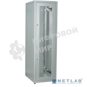 Шкаф сетевой ITK LE35-42U68-GM LINEA E 42U 600х800 мм стекл. передняя дверь, задняя металлическая серый