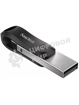 Флешка USB SanDisk IX60N iXpand Go (SDIX60N-064G-GN6NN), 64Gb, USB 3.0/Lightning, R/W 150/70, черный/серебристый